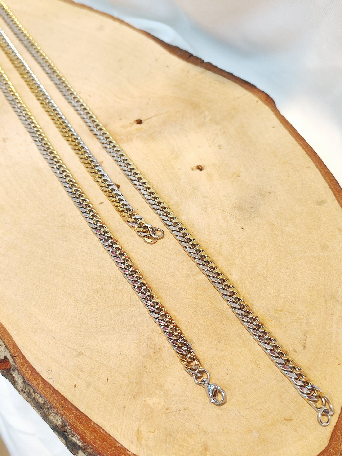 Set pulsera y cadena en acero