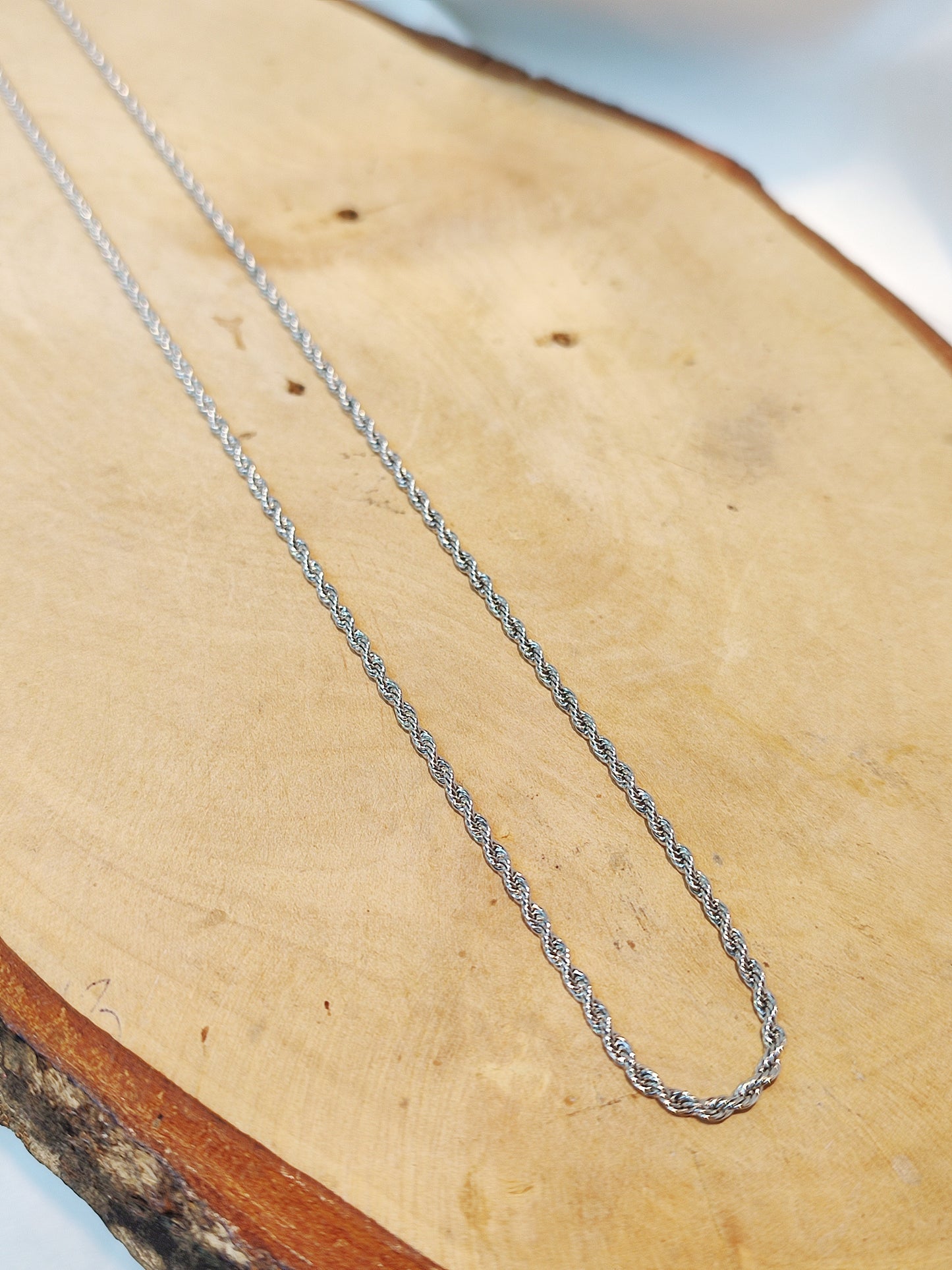 Cadena acero plateado