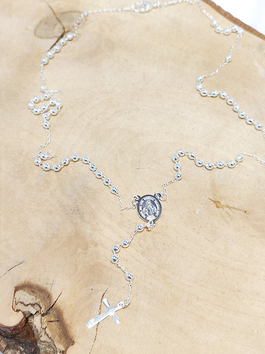 Rosario acero  Platizado