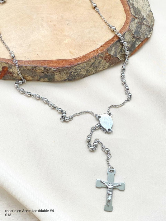 Rosario Acero Plateado