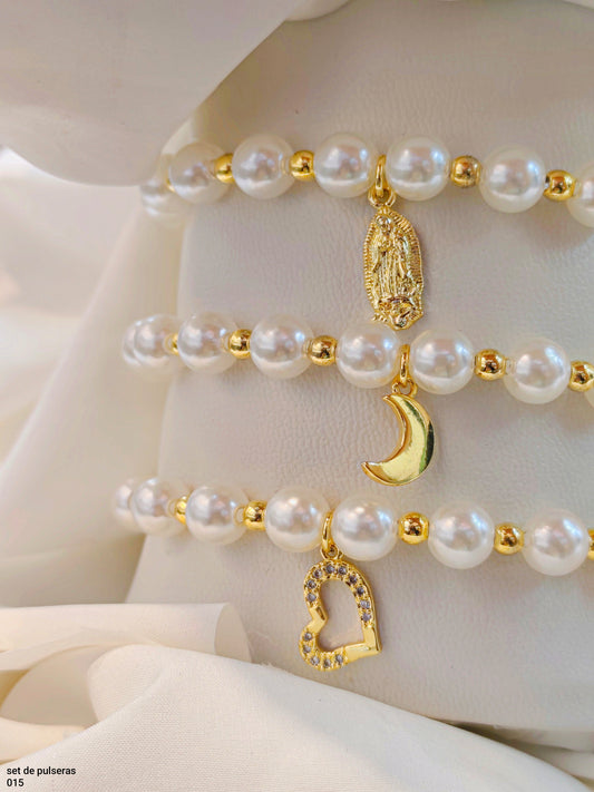 SET DE PULSERAS EN COVERGOLD