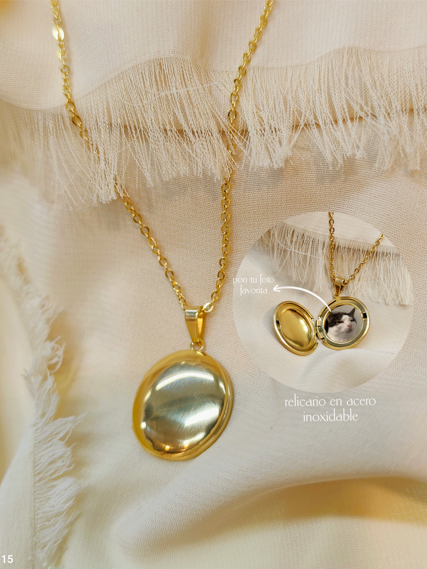 RELICARIO EN ACERO INOXIDABLE