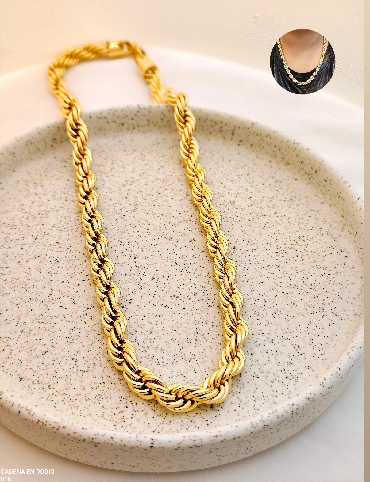 CADENA EN RODIO
