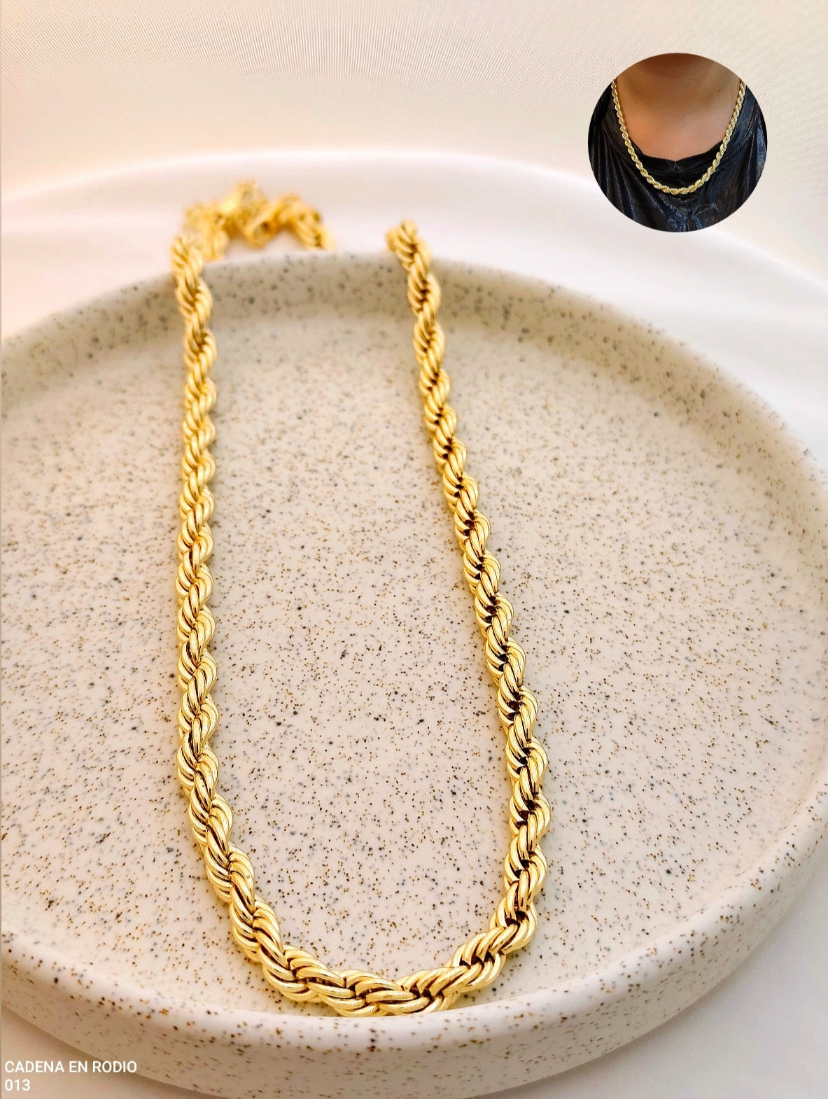 CADENA EN RODIO