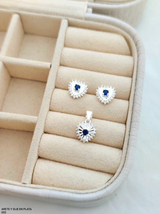ARETES Y DIJE EN PLATA